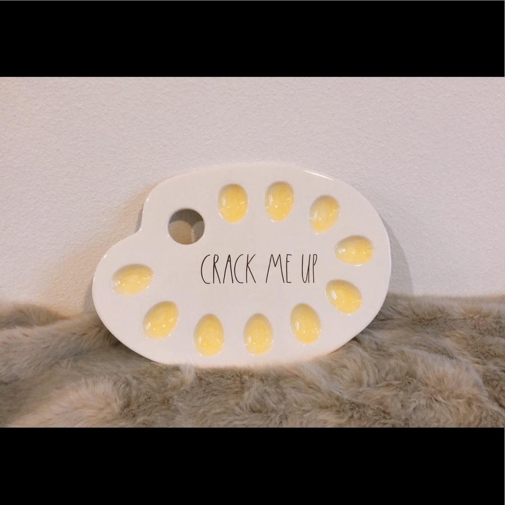 Rae Dunn Crack Me Up devil egg tray new